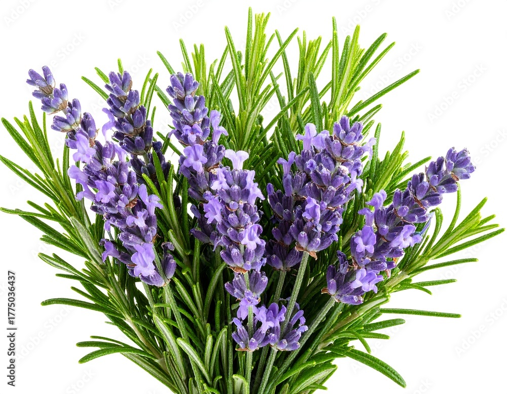 Obraz premium Lavender bouquet with rosemary