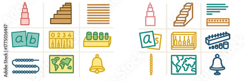 Learning tools and educational activities for young children in a classroom setting