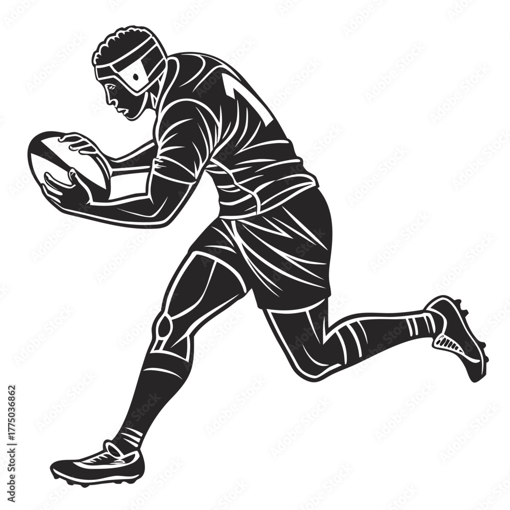 Fototapeta premium american football player vector