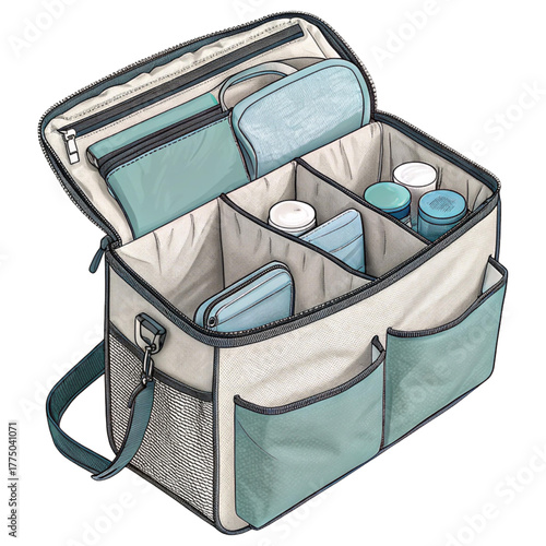 Organize your essentials with this versatile travel organizer bag, perfect for toiletries, makeup, and everyday items, ensuring effortless packing and accessibility.