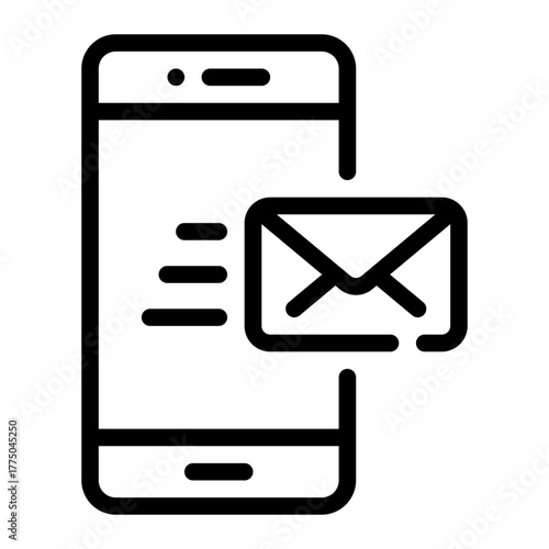 send email line icon