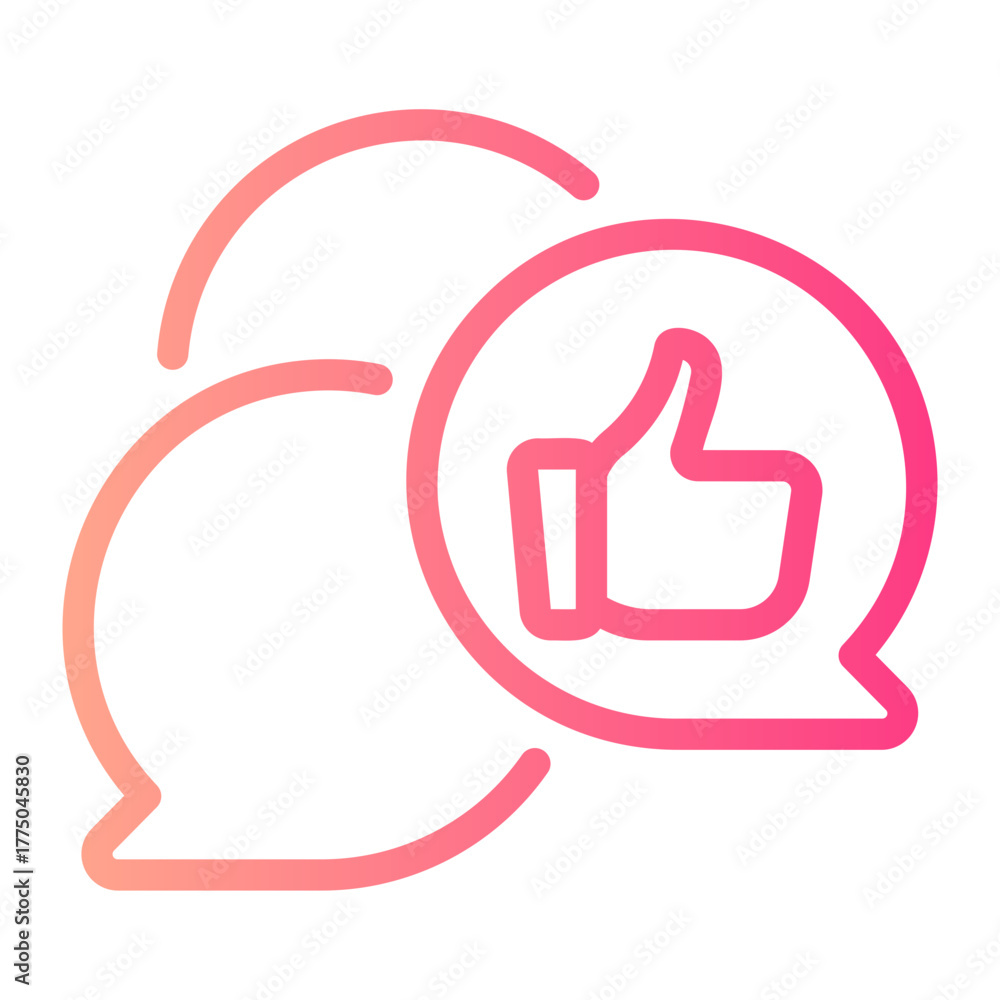 Obraz premium feedback gradient icon