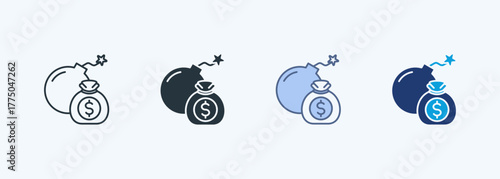 Risk Capital Icon Multiple Style