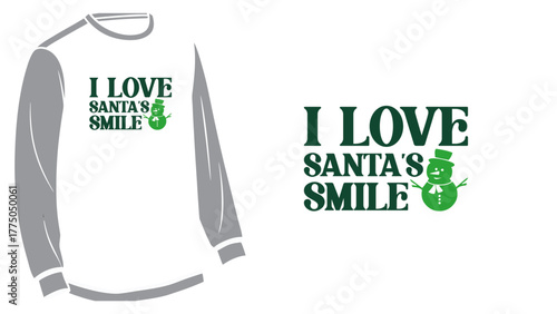 I love Santa's smile long sleeve t-shirt