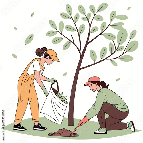 man and woman walking