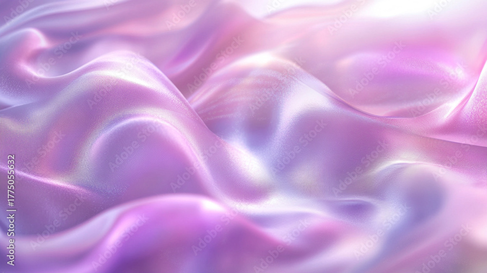 Obraz premium A gentle, dreamy background featuring a soft lavender gradient transitioning smoothly into silver and pale pink tones. The subtle blend creates a calming, elegant, and ethereal atmosphere, ideal for d
