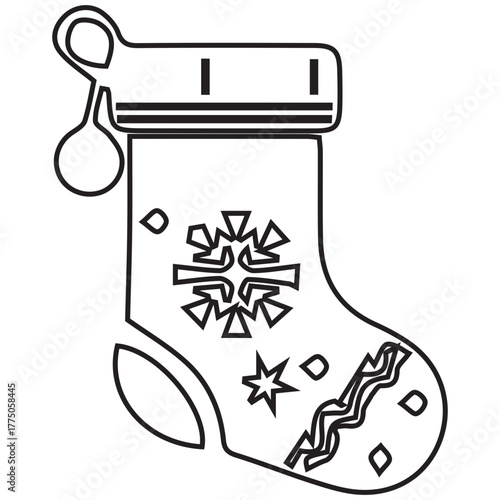 Christmas stocking outline