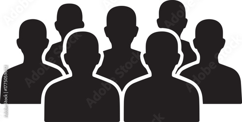 Dynamic team of professionals collaborating towards success, vector design showcases unity, diversity, and teamwork ideal for business and corporate settings