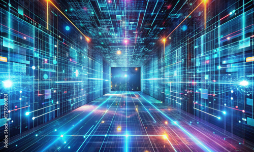 Virtual passageway in the imaginary space of the digital world