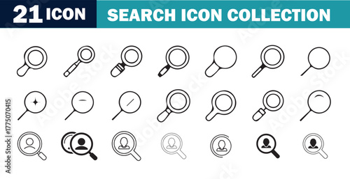 Extensive Search and User Magnifying Glass Icons