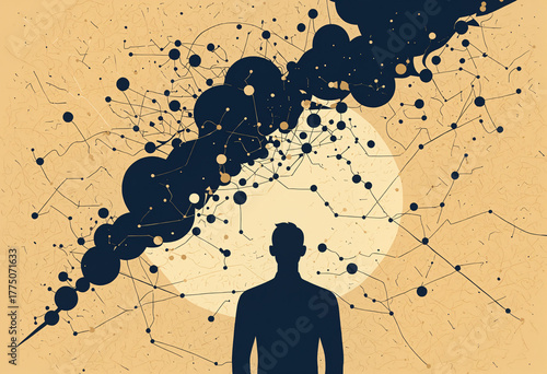 Silhouette of a man with a ...