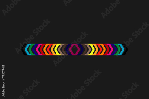 Colorful abstract pattern with concentric wavy shapes echoing sound waveforms and rhythmic motion