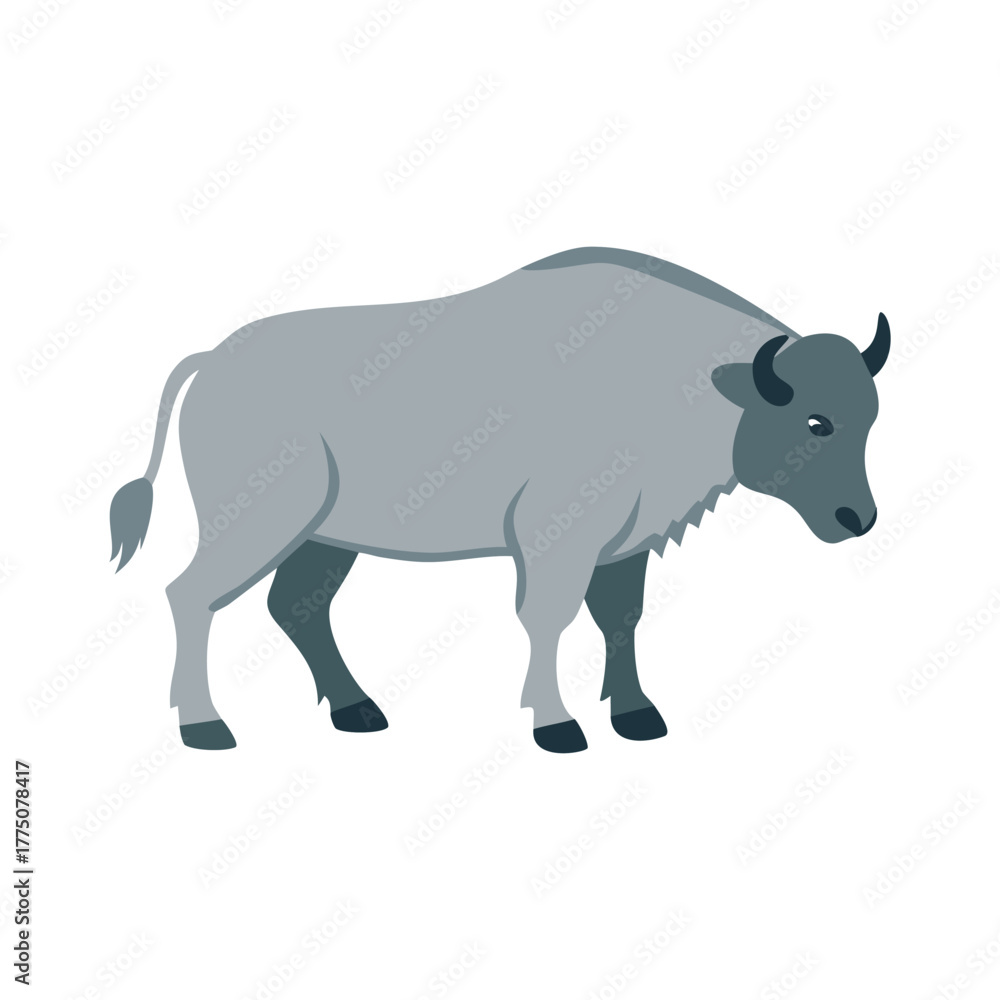 Fototapeta premium rhino silhouette isolated on white