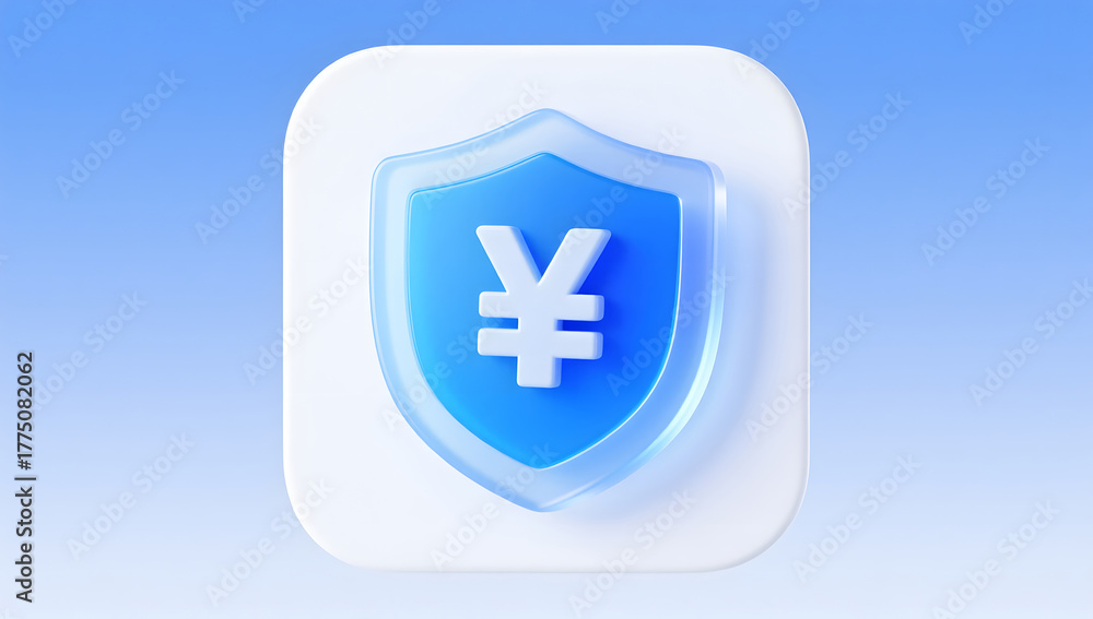 Obraz premium 3D Technology Shield icon Cybersecurity Data protection Business context