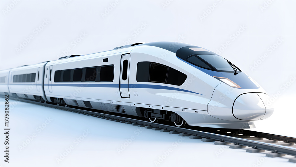 Fototapeta premium Train transport city travel Speed Transit rail return travel illustration