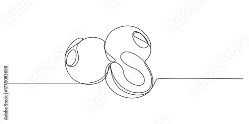 plum fruit continuous single line art vector illustration,Continuous Line Drawing of Peaches with Halved Fruit