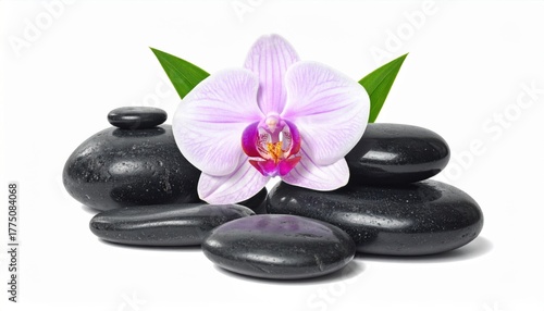 Serene Orchid and Zen Stones for Spa and Wellness