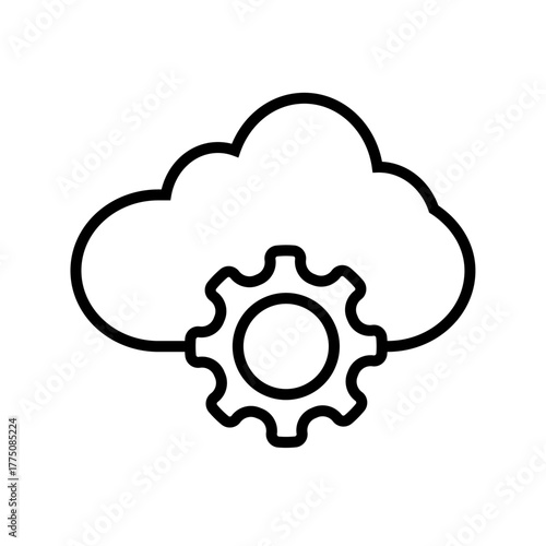 Cloud Algorithm  flat icon logo illustration vector isoalated, suitable for web design , logo , app and more