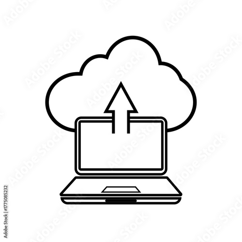 Cloud Algorithm  flat icon logo illustration vector isoalated, suitable for web design , logo , app and more