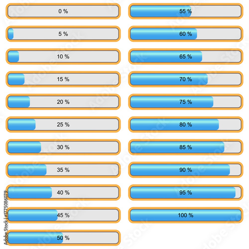 小刻みに表したインジケーターのお洒落なイラスト素材