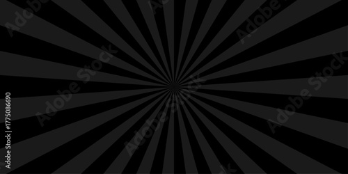 Retro abstract black and gray  colorful explosion vintage ray sunrise star sunbeam texture background. vector illustration circle light banner cartoon add design.	