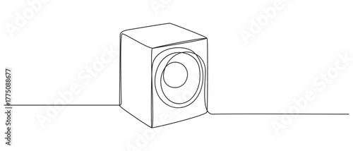 Minimalist One Line Drawing of Audio Speakers,Music Speaker Icon continuous single line art vector illustration,