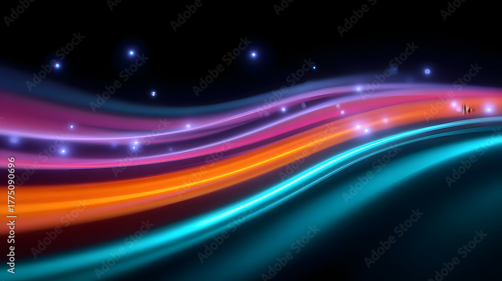 Fototapeta premium Red and blue tech motion background with flowing energy