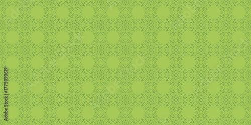 Seamless ornamental geometric pattern in light green