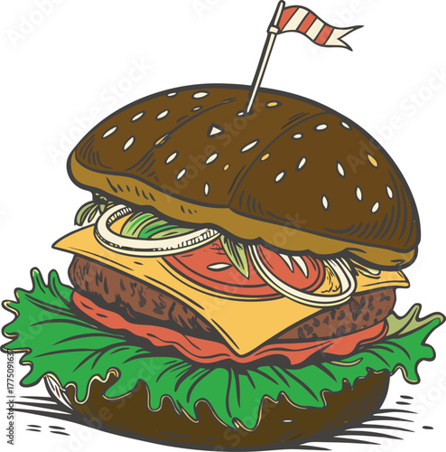 Delicious double cheeseburge