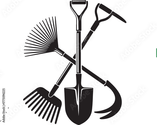 set of gardening tools