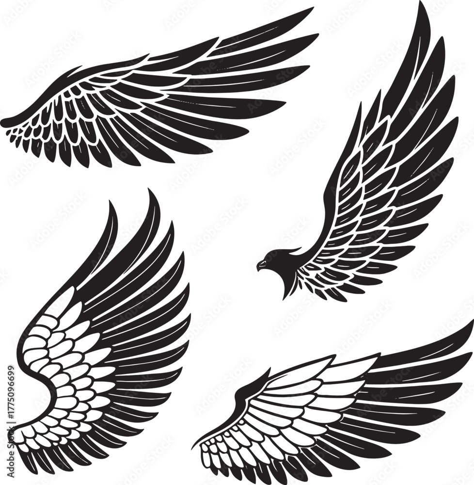 Fototapeta premium set of vector birds