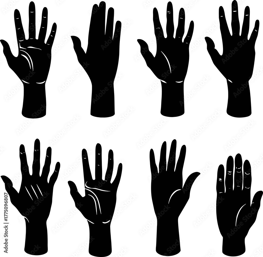 Obraz premium hands vector illustration