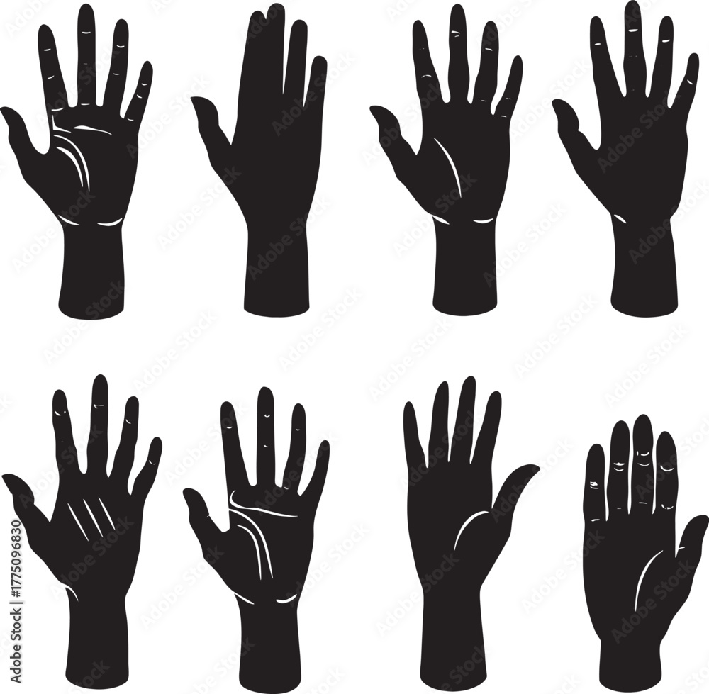 Obraz premium hands vector illustration