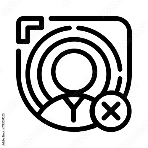 Person interacts with the symbol x, concept of disapproval or rejection. Suitable for design projects, presentations, educational materials, or social media content.
