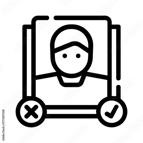 Person posing with approve and disapprove symbols suitable for websites, presentations, articles, and social media posts related to decisionmaking and feedback.
