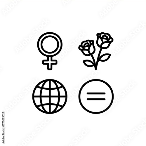 Empowering global feminism with equality and beauty, celebrating women worldwide with respect and unity, symbolizing love and strength for every woman