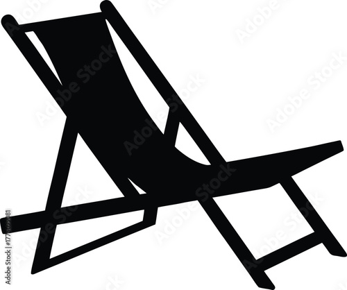 Beach chair Silhouette Icon Vector Art, Adirondack chair, Adirondack chair silhouette, Chair, Beach chair, Chair silhouette illustration
