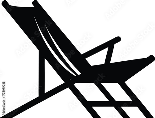 Beach chair Silhouette Icon Vector Art, Adirondack chair, Adirondack chair silhouette, Chair, Beach chair, Chair silhouette illustration
