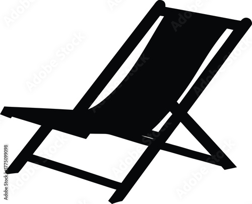 Beach chair Silhouette Icon Vector Art, Adirondack chair, Adirondack chair silhouette, Chair, Beach chair, Chair silhouette illustration
