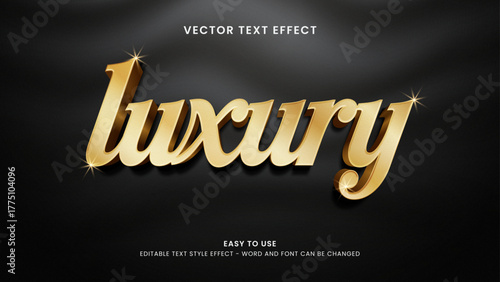 luxury editable text effect 3d vector