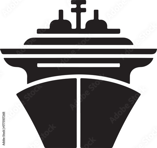 Complex mechanical device vector silhouette symbolizing industrial engineering and manufacturing technology