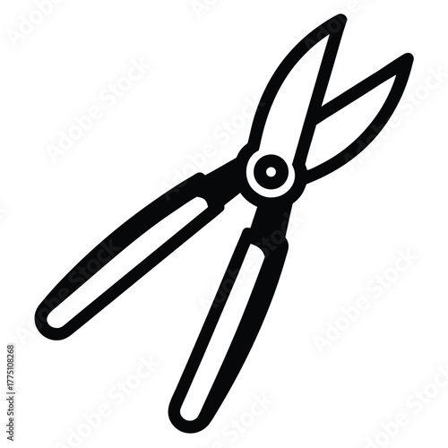 Garden Shears Silhouette Vector Icon