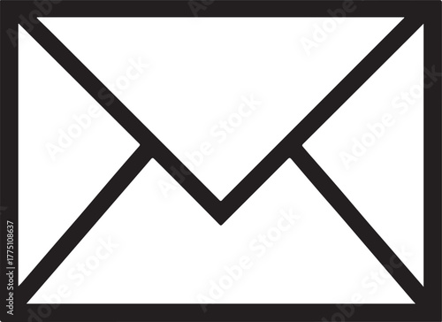 Origami envelope folded paper vector icon, perfect for logo, stationery, or minimalist design.