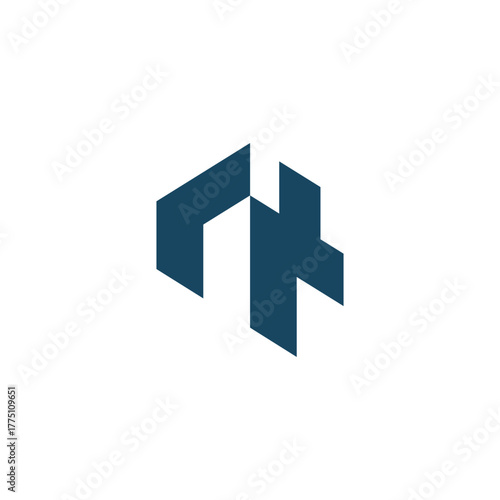 building abstract monogram logo. minimalist
