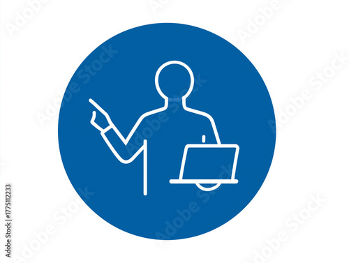 プレゼンをする人　ピクトグラム