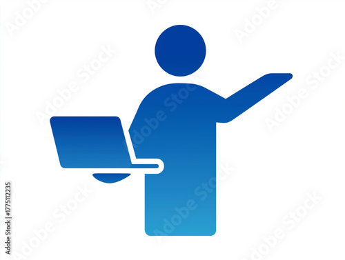 プレゼンをする人　ピクトグラム