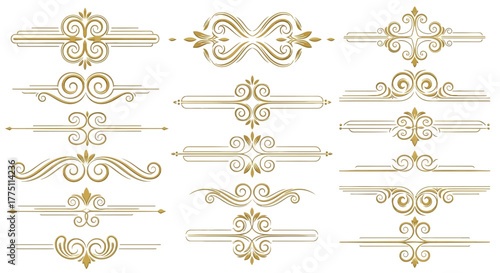 set of gold ornate frames