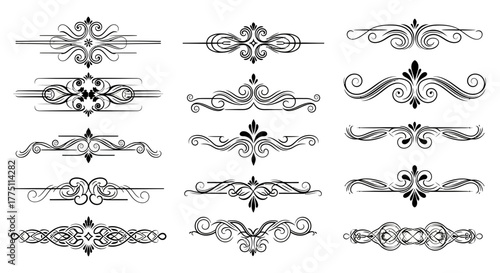 set of vintage design elements