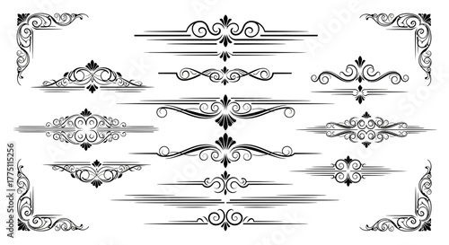 set of decorative design elements