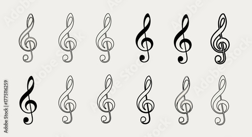 vector illustration of a set of abstract symbols